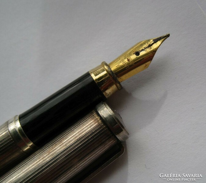 Old 925 silver nova pen, fountain pen, with gold-plated iridium nib