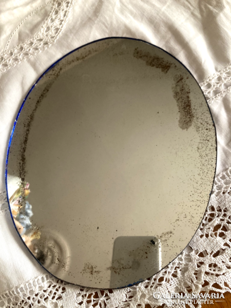 Antique porcelain table mirror