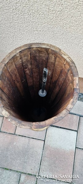 Wooden umbrella stand, solid, with carvings