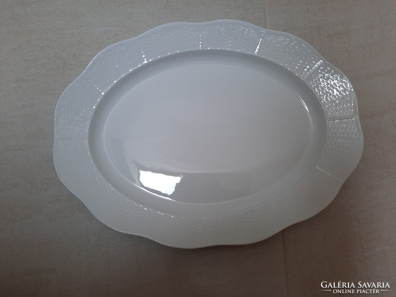 Large white Herend porcelain meat serving platter