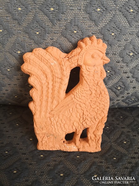 Extremely rare Gádor terracotta cock, from the master's workshop in Vác