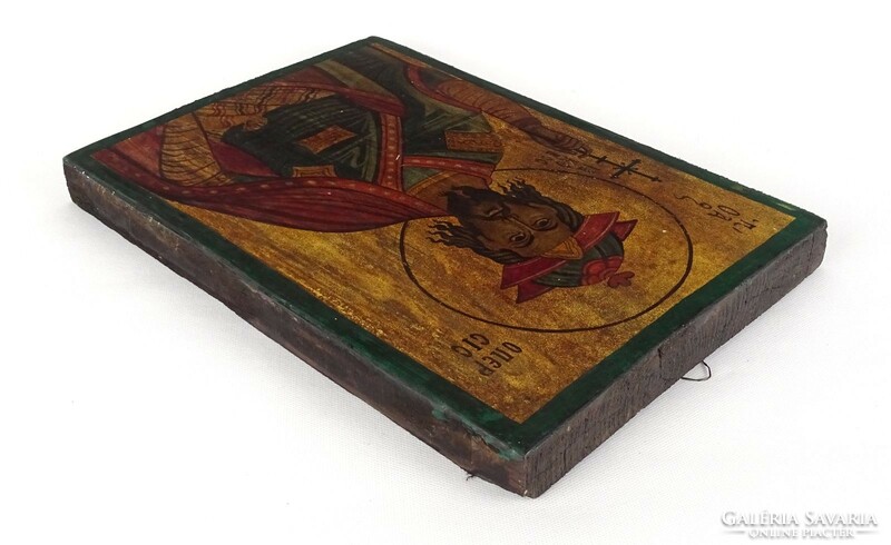 1Q821 St. James wooden board icon with antique effect 33.5 X 23 cm
