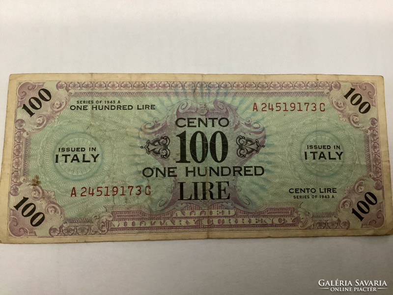 1943 militarista olasz líra papír pénz