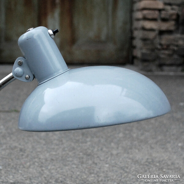Bauhaus asztali lámpa felújítva - Christian Dell - Koranda /szürke- nikkel/