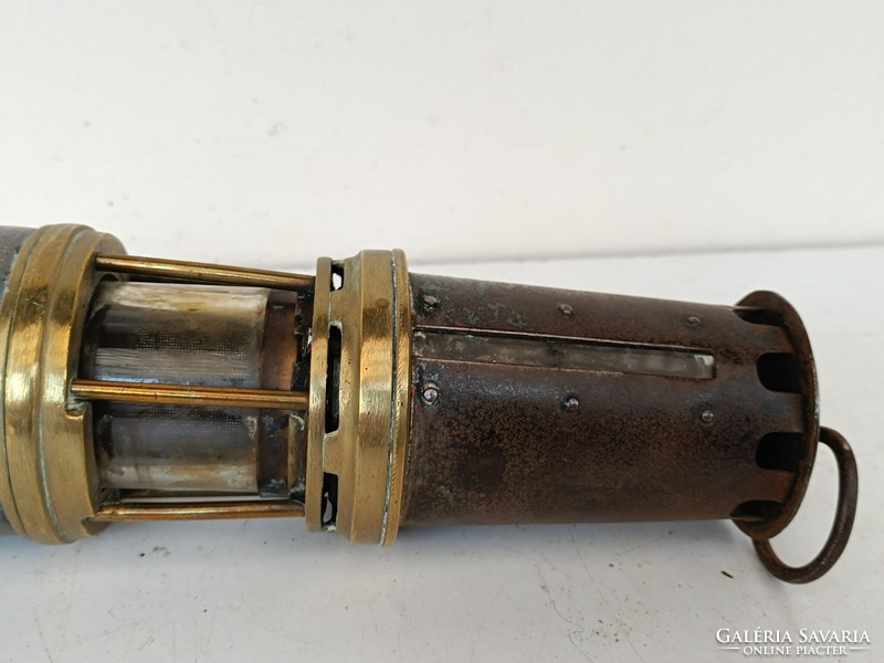 Antique miner's tool hollow carbide lamp 554 8569