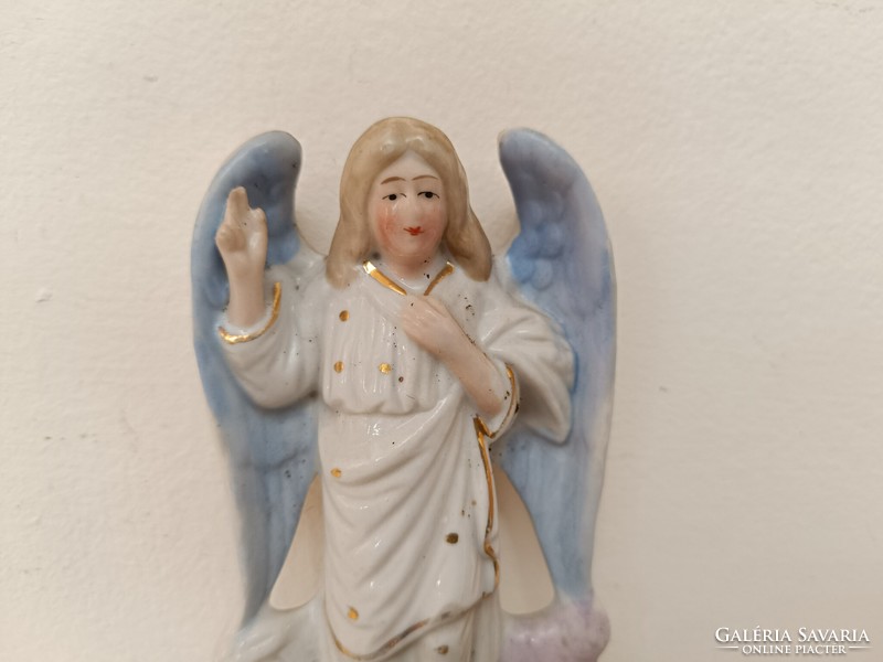 Antik szenteltvíz tartó 20. sz. biszkvit porcelán keresztény őrangyal angyal szenteltvíztartó 735