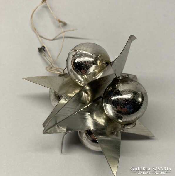 Retro lamellar Christmas tree decoration silver