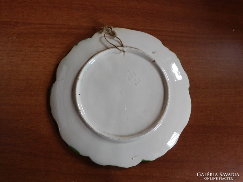 Körmöcbányai hajnalka mintás antik majolika tányér 18.5 cm - egy lepattanással