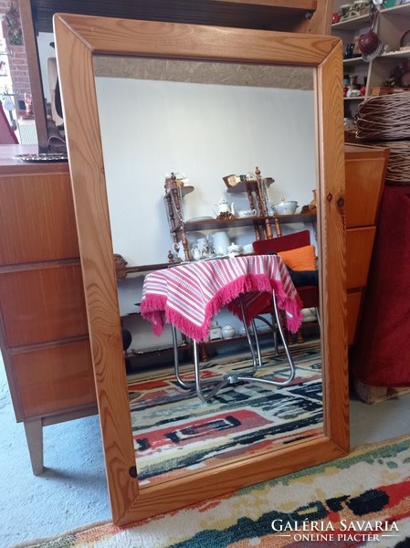 Pine framed mirror 100 x 60 cm