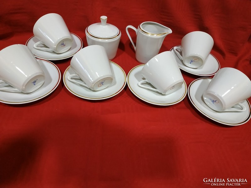 White lowland porcelain long coffee or tea set