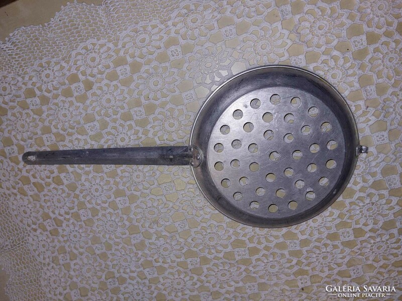 Kitchen things, old dumpling cutter, tin mug, cheese or anything grater, lid, used