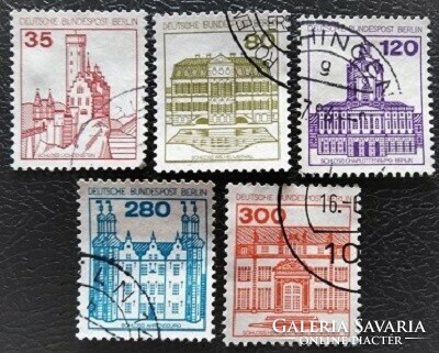 BB673-7p / Németország - Berlin 1982 Várak és kastélyok bélyegsor pecsételt