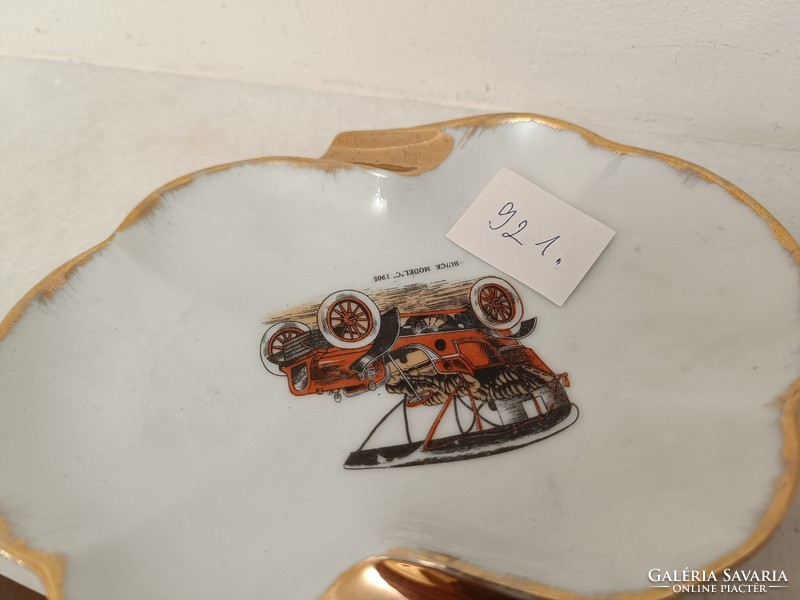 Antique porcelain ashtray table ashtray vintage car automobile motif 921 8499