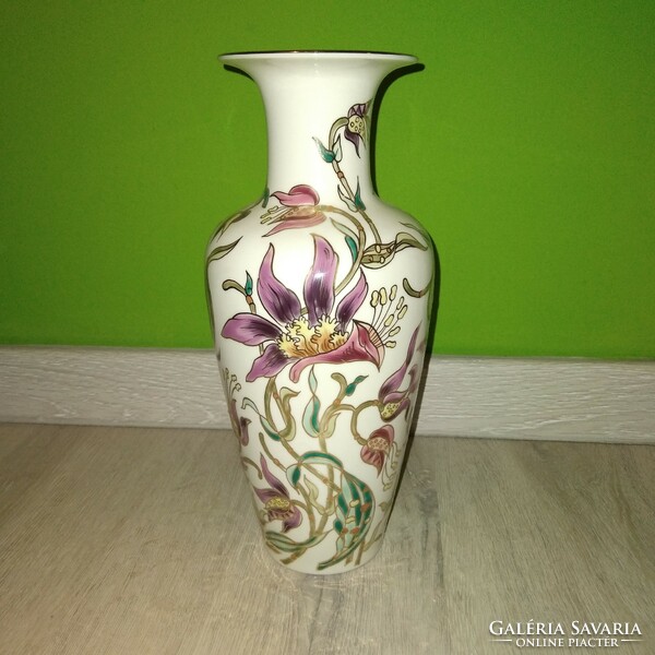 Zsolnay orchid pattern vase 27 cm