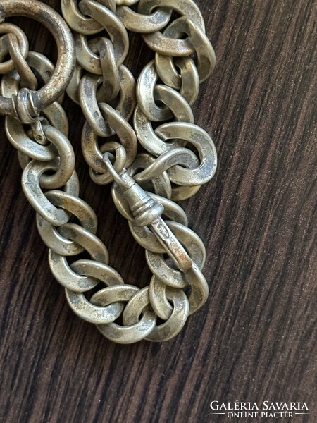 Antique solid pocket watch chain