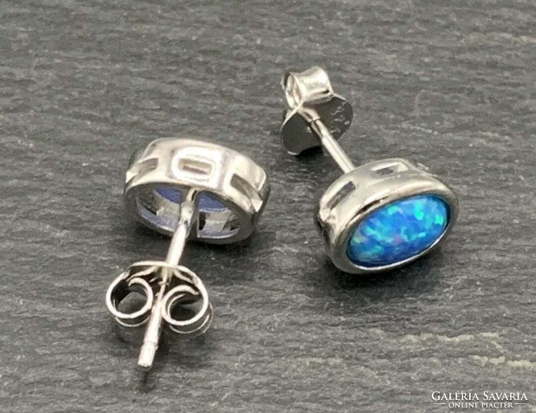 Blue opal gemstone, sterling silver set /925/ - new, many handcrafted jewelry!