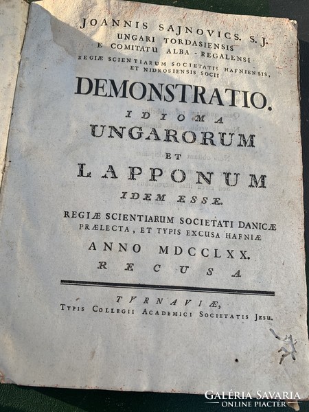 János Sajnovics is proof that the Hungarian and Lapp languages have the same Holy Saturday in 1770