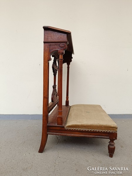 Antique kneeling prayer chair Renaissance furniture prayer chair hardwood carved prayer stool Christian 608 8545
