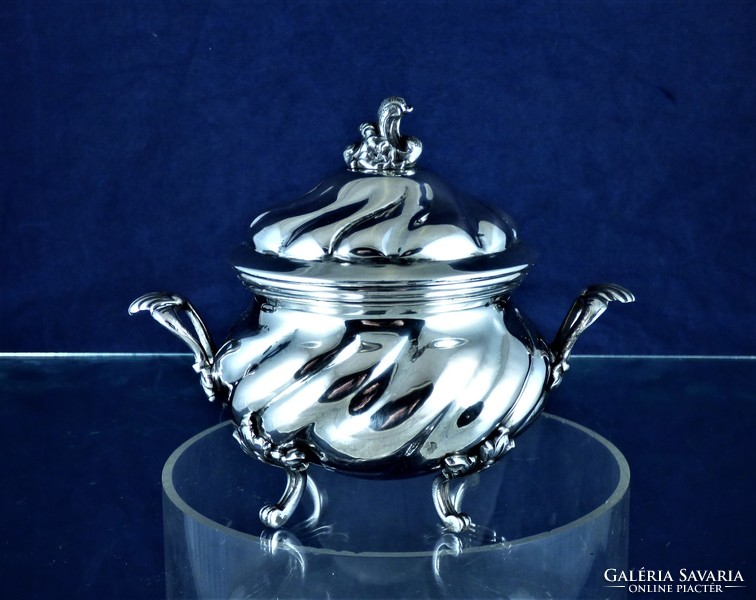 Wonderful, antique silver sugar bowl, Milan, ca. 1930!!!