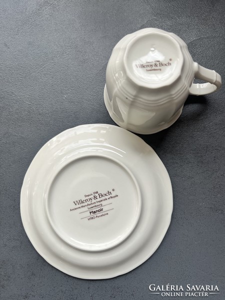 Tört fehér Villeroy & Boch Manoir prémium porcelán kávés szett