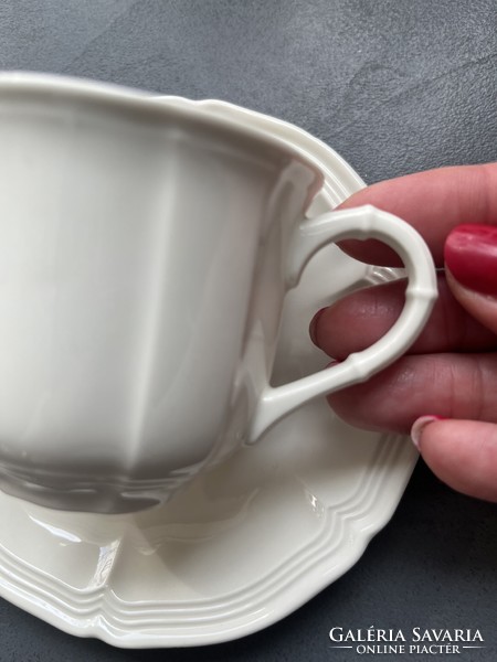 Tört fehér Villeroy & Boch Manoir prémium porcelán kávés szett
