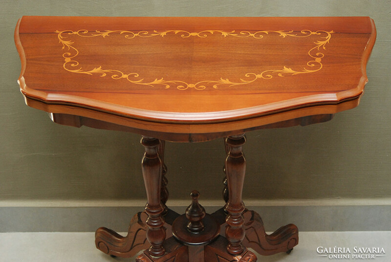 Baroque style console table, card table