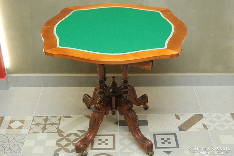 Barok stílusú konzol asztal, kártyaasztal