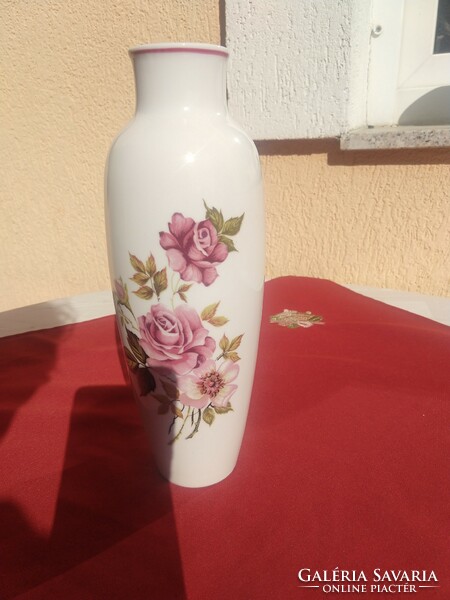 Hóllóháza rose pattern vase,,25.5 cm,,flawless,,