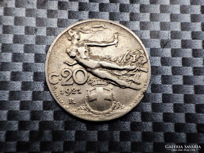 Italy 20 centesimi, 1921