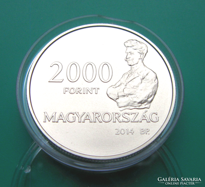 2014 - Béla Spányi 2000 ft non - ferrous metal commemorative coin - capsule
