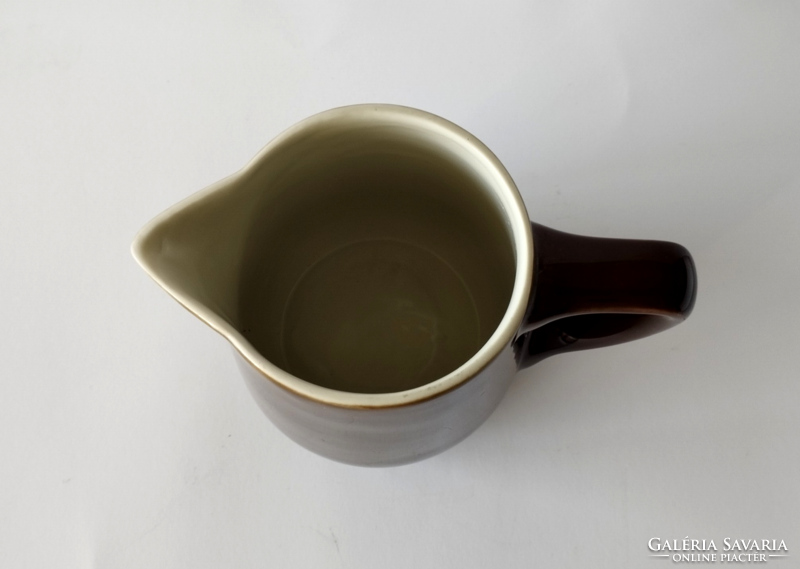Old unmarked Zsolnay large jug, spout