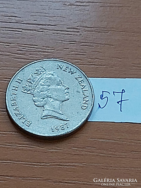 ÚJ-ZÉLAND NEW ZEALAND 20 CENT 1987 KIWI MADÁR, II. Erzsébet, Réz-nikkel  57.