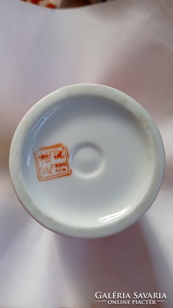 Vékony kézzel festett japán satsuma ? porcelán váza