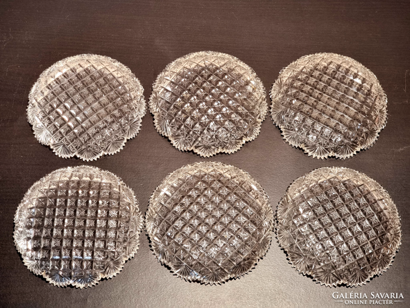 * 6 cake plates, with polished edges, without markings, work of an unknown workshop.