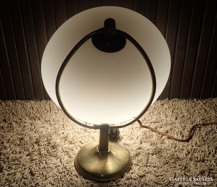 Nagyon régi antik Art Deco asztali réz lámpa eredeti kapcsolóval vezetékkel