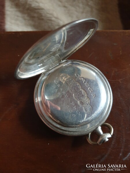 Silver omega pocket watch!