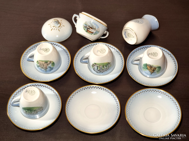 *Bing&Grondahl Denmark , Copenhagen porcelán teáskészlet elemek, kiegészítők, 1970-es évek.