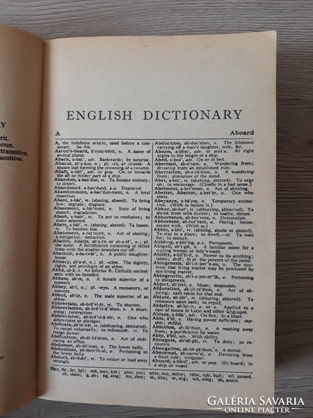 Monolingual English dictionary