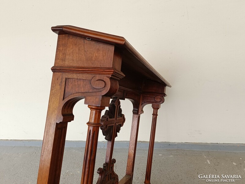 Antik térdeplő imaszék reneszánsz bútor ima szék keményfa faragott imazsámoly keresztény 608 8545