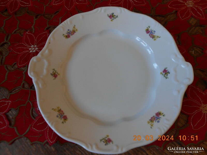 Zsolnay flower bouquet pattern cookie serving plate