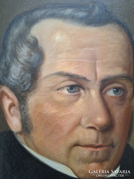 Antique bieder male portrait painting