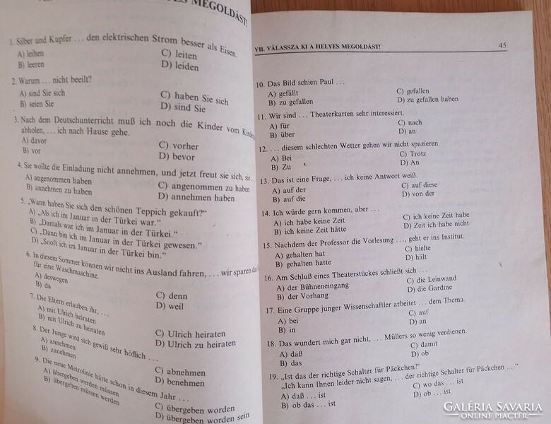 A collection of German tasks for the intermediate language exam