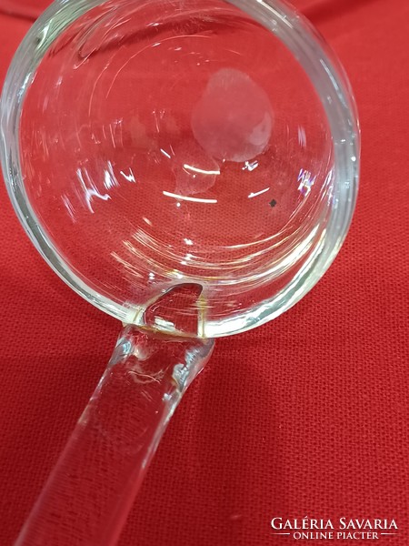 Glass sauce pourer with ladle