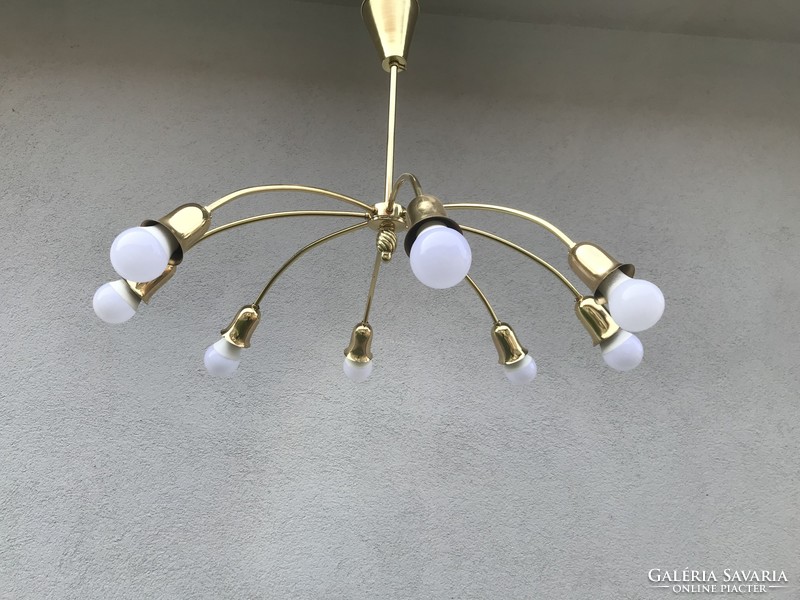 Simple copper chandelier