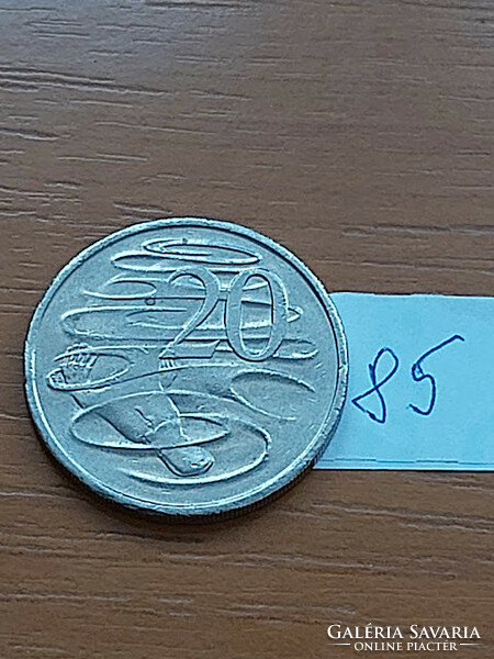 Australia 20 cents 2007 platypus, copper-nickel, ii. Queen Elizabeth 85.