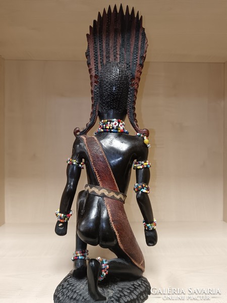 African tribal warrior made of wood