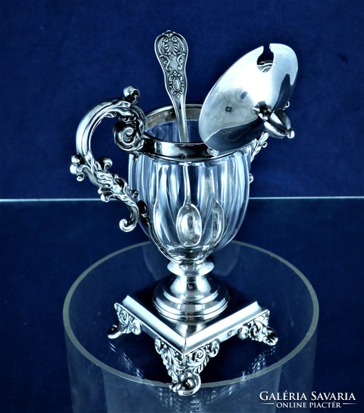 Beautiful, antique silver caviar holder, Paris, ca. 1840!!!