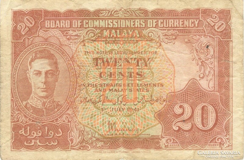 20 cent 1941 Malaya