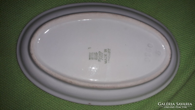 Antique stamped Zsolnay porcelain oval bowl 11 x 7 cm according to the pictures