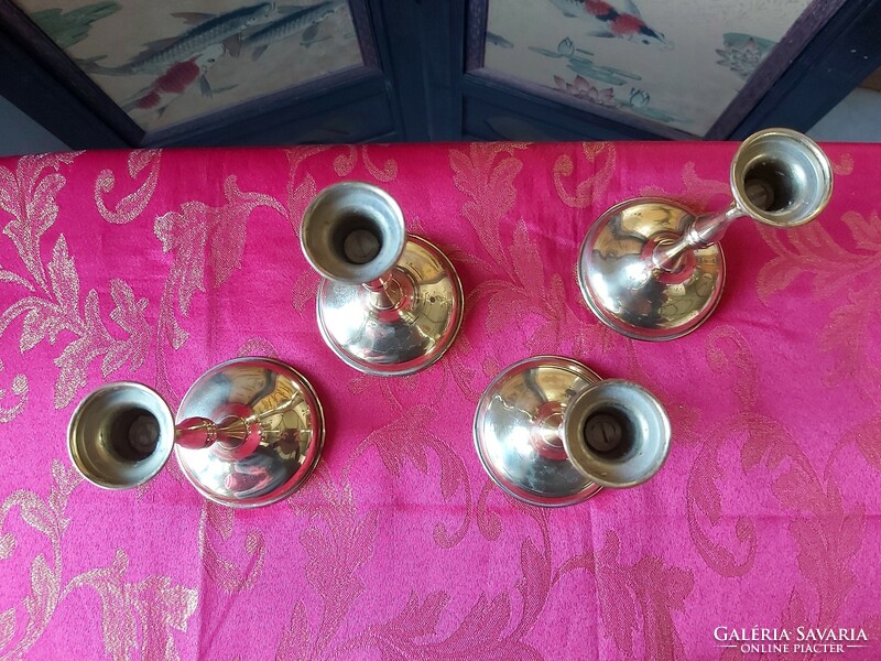 Copper candle holders 4 pcs - in beautiful condition